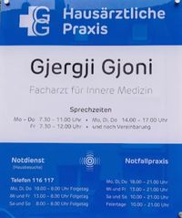 Hausärztliche Praxis Gjergji Gjoni - Logo